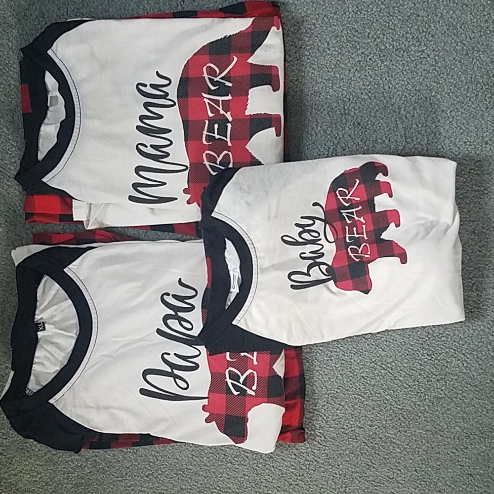 Lot of Family "bear" pjs. (3 pair as pictured tops & bottoms)